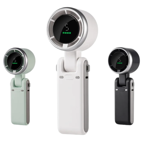 GlowPulse™ TurboFan — Ventilateur Portable 3600mAh, 5Vitesses